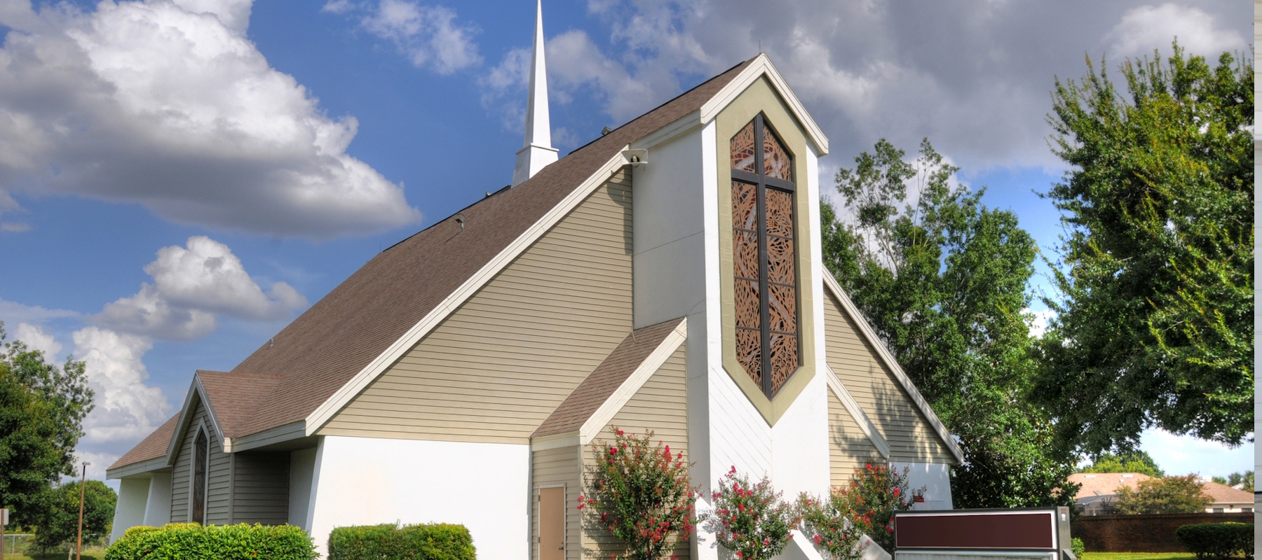 Family in front of new house